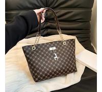 AAIXXIZAO Strohtaschen Strandtasche Frauen Einkaufstasche Große Kapazität Handtasche Druck Umhängetasche Trendige Einkaufstasche Geldbörse Kaffee