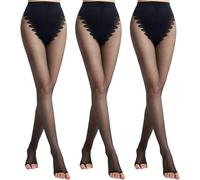 Aaronano Strumpfhose Damen Zehenfrei Toeless Strumpfhosen Ohne Zehen Hautfarbe Schwarz Feinstrumpfhose 20DEN