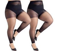 Aaronano Strumpfhose Ohne Zehen Grosse Grössen Ballett Bauchweg Leggings Strumpfhosen Damen Toeless Zehenfreie Feinstrumpfhose 2 Paar