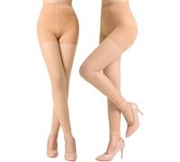 Aaronano Strumpfhosen Ohne Zehen Bauchweg Strumpfhose Damen Toeless Zehenfreie Feinstrumpfhose 2 Paar