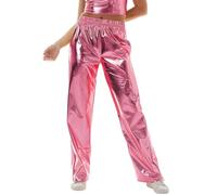 aaSccex Glitzer Hose Damen Party Glänzend Hose Glitzer Jogger Farbe Hose High Waist Shiny Hosen Pailletten Hose Damen Lang Tanz Outdoorhose Baggy Hose Yogahose Cargohose Schlabberhose Sweathose