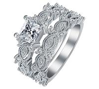 aaSccex Schmuckständer für Hochzeitsringe, Schmuck-Set für Damen, Ring, Haken, Ringe, 6, Metall, Keine Edelsteine