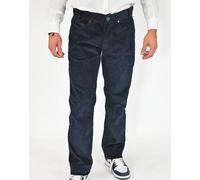 Aatise Herrenhose Zanzibar mid-raise aus stretch Bio-Cord blau 34