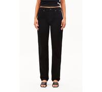 AAVELINE MID WAIST STRAIGHT JEANS | 100% recycelte Baumwolle Non Stretch - schwarz (34-32)