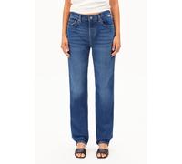 AAVELINE | Straight Jeans mid waist recycelte Baumwolle - blau (34-32)