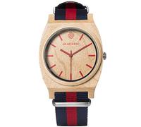 AB AETERNO "Route Red Blue Ahorn Holz Rot Swiss Quarz Blau Hypoallergen Unisex Uhr