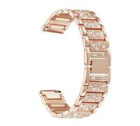 Abanen Uhrenarmband für Fossil 5. Generation 42 mm/Damen 6. Generation, 18 mm, leichtes Metall-Legierungsarmband mit Schnellverschluss-Kristall, für Fossil Q Venture 4/3. Generation, Sport, Rotgold,