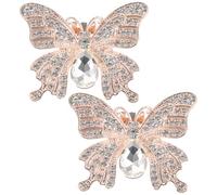 Abaodam 1 Paar Strass Schmetterlings Schuhclips für High Heels Abnehmbare Metall Schuhanhänger Hochzeitsschuh Dekoration Vielseitig Einsetzbar und Leicht Anzubringen