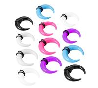Abaodam 12 Stück Teiliges Acryl Septum Piercing U förmige Ohr Nasenringe in Farblich Gemischt Schwarz Weiß Leicht zu Reinigen Modisches Körperpiercing Zubehör