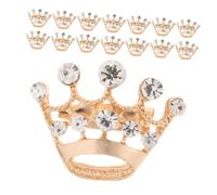 Abaodam 15 Stück Kronenbroschen aus Robuster Legierung Goldene Kleiner Tiara Anstecknadeln für Damen Leichte Schmuckpins für Hochzeit Kleidung Festliche Anlässe