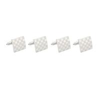 Abaodam 2 Paar Quadratisch Karierte Manschettenknöpfe Für Männer Manschettenknöpfe Für Smokinghemden Manschettenknöpfe Herren Männergeschenk Klassisch Zubehör Mann Legierung