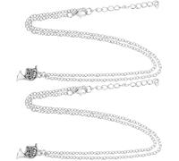 Abaodam 2 Stück Damen Halsketten mit Waldhorn Anhänger Metallkette Robust Trendige Schmuck Halskette für Musikliebhaber Elegantes Accessoire für Damen