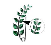 Abaodam 2 Stück Damenbrosche Blattmuster Grüner Schal Corsage Anstecker Tropfend Ölige Pullover Schalschnalle Kleidungsschmuck Für Damen Und Reise