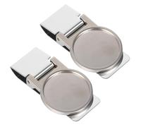 Abaodam 2 Stück Edelstahl Geldklammern Klein Praktisch für Geldscheine und Karten Herren Geldbörsen Zubehör Platzsparend