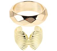 Abaodam 2 Stück Geometrische Acryl Armreifen Unregelmäßige Offene Manschetten Leichte Vintage-stapelarmbänder Minimalistische Modische Statement-schmuckstücke für Damen und Herren für