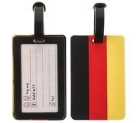 Abaodam 2 Stück Gepäckanhänger Deutschlandflagge aus Robustem PVC Leuchtend Kompakt für Reise und Kreuzfahrtgepäck