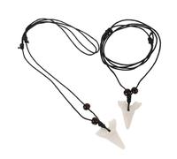 Abaodam 2 Stück Haizahn Halskette Unisex mit Realistischem Haizahn anhänger Modisches Schmuckstück für Damen und Herren Detailgetreu Gestaltet Vielseitig Tragbar für Alltag und Partys