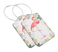 Abaodam 2 Stück Kofferanhänger aus Leder und Eisen mit Praktischem Design und Bequemer Aufbewahrung für Flugreisen und Familiengebrauch