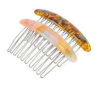 Abaodam 2 Stück pack Französische Seitenhaarkämme aus Eisen und Kunststoff für Frauen Einfache Frisur Ordentliche und Elegante Steckkämme für Alltag und Hochsteckfrisuren