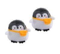 Abaodam 2 Stück-Pack Niedliche Geldbörse mit Pinguin Beutel und Cartoon Motiv Kleiner Rucksack für Puppen aus Plüsch und Dickem Stoff Leicht zu Tragen für Schüler und Kinder