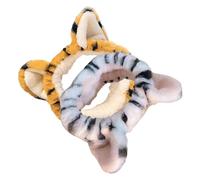 Abaodam 2 Stück pack Plüsch Tigerohren Stirnbänder Elastische Spa Haarbänder zum Gesichtwaschen Bequem und Breit für Damen Halten Haare aus Gesicht