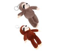 Abaodam 2 Stück Plüsch Schlüsselanhänger Faultier Anhänger Weich Kuschelig Für Schlüssel Taschen Handy Charm Niedliches Faultier Motiv Vielseitig Dekorativ