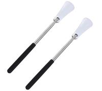 Abaodam 2 Stück Schuhlöffel aus Edelstahl mit Langem Ausziehbarem Griff Leicht und Tragbar für Senioren und Erwachsene im Büro oder Zuhause