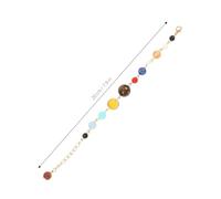 Abaodam 2 Stück Verstellbare Planeten Armbänder aus Naturstein mit Sonnensystem Perlen Galaxy Schmuck für Damen Herren Weltraum Geschenk