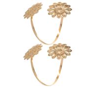 Abaodam 2 Stück Verstellbarer Metall Sonnenblumen Armreif Oberarm Manschette Punk Stil Offenes Design Armkette Schmuck für Frauen Sommer Strand Party