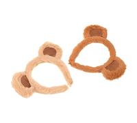 Abaodam 2 Stück Weiches Plüsch-bärenohren Haarreif Bequeme Tierkostüm Stirnbänder für Mädchen Vielseitiges Accessoire für Dschungel Partymotto Kompakt und Hautfreundlich Langlebig und