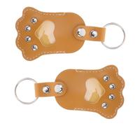 Abaodam 2stücke Hundehaar-schlüsselanhänger Mit Tierpfotenmotiv Aufbewahrung Von Hundehaaren Herz-schlüsselring Als Erinnerungs-anhänger Leder-schlüsselanhänger Für Haustierliebhaber Reise