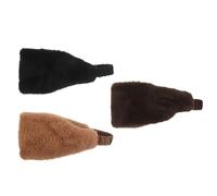 Abaodam 3 Stück pack Damen Kunstpelz Stirnbänder Winter Fellstirnband mit Breiter Form und Ohrenschutz aus Stoff für Kaltes Wetter und Winterausflüge