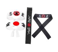 Abaodam 4 Stück-pack Japanische Ninja Karate Stirnbänder Aus Polyester Elastische Koch Und Party Stirnbänder Atmungsaktiv Und Vielseitig Für Herren Und Unisex Komfortabel Für Ganztägigen Einsatz