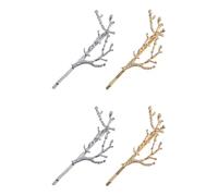Abaodam 4 Stück pack Modische Haarspangen aus Legierung mit Blattdesign Langlebig und Verblassungsfrei für Party und Damen als Elegantes Haarzubehör