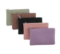 Abaodam 5 Stück Teiliges Mini Reißverschluss Geldbörsen für Damen und Herren Schlanke Kartenhalter Geldbeutel mit Robustem Zipper Kleine Bargeldtaschen Vielseitig für Alltag Reise und