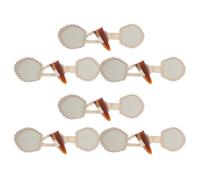 Abaodam 6 Stück Horn Knebelverschluss zum Aufnähen mit Resin-knöpfen Robuste Mantelknöpfe für Strickwaren Windbreaker und Gesteppte Jacken Verstellbare Lederriemen Langlebiges Nähzubehör