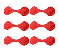 Abaodam 6 Stück Reflektierende Magnet Clips aus PVC Leuchtend Rot Warnreflektoren für Rucksäcke Kleidung und Hundegeschirre Tragbar und Robust für Mehr Sichtbarkeit bei Nacht