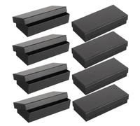 Abaodam 8stücke Uhrenboxen aus Papier mit Schwamm Rechteckige Armbanduhrenverpackung Uhrenhalter für Transport und Präsentation in Schwarz