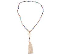 Abaodam Boho Halskette mit Buntem Kristallanhänger Quasten Pullover Anhänger für Damen Vielseitige Modische Schmuckkette