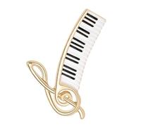 Abaodam Brosche Dekorative Anstecknadel Klavier Elegante aus Zinklegierung in Silber Stilvolles Schmuckaccessoire für Damen für Musikliebhaber Partys