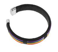 Abaodam Buntes Regenbogen Wristband Hand Accessory aus Langlebigem Verstellbar für Damen und Herren Vielseitiges Armband mit Pride symbol Geeignet als Stylischer Uhrenersatz für Alltag