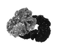 Abaodam Haargummis mit Pailletten 2 Stück Pack Elastischer Pferdeschwanzhalter aus Samt Geeignet für Damen und Mädchen Modische Haarbänder für Festivals und Freizeit