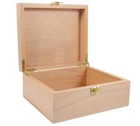 Abaodam Holzkiste aus Massivem Holz Fein Poliert als Schmuckkasten und Geschenkbox für Zuhause Praktische und Dekorative Aufbewahrungslösung in Khaki