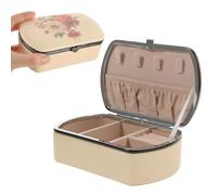 Abaodam Kleine Schmuckorganizer aus Pu mit Flanellfutter Schmuckschatulle Tragbare für Ohrringe und Armbänder als Reiseschmuckaufbewahrung für Frauen und Mädchen