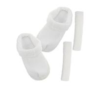 Abaodam Kuschelige Einlegesohlen Aus Plüsch-baumwolle Ersatz-innensohlen Für Schuhe Waschbare Schuhfutter Warme Futter Für Winter Weiß