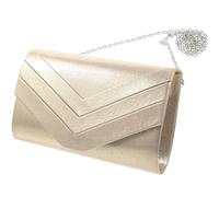 Abaodam Modische Damen Abendtasche Clutch Umschlagtasche Gold Kompakte Münzgeldbörse Vielseitige Bankett Handtasche für Dinner Hochzeit und Party