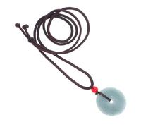 Abaodam Natürliche Jade Halskette Damen Retro Geschnitzter Blumenanhänger Ethnischer Feng Shui Schmuck für Glück Wohlstand