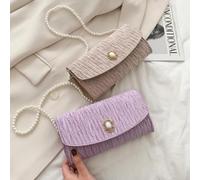 Abaodam Retro Kosmetiktasche aus Violettem Seidenstoff Vintage Handtasche für Damen Kleine Faltbare Foundation Tasche Edle Pu Optik für Party Reise und Alltag