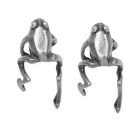 Abaodam S925 Sterling Silber Ohrclips Frosch Motiv Modische Mädchen Ohrclips ohne Ohrloch Hautfreundlich und Langlebig für Alltag Party