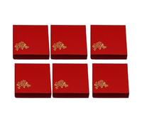 Abaodam Schmuckaufbewahrungsboxen mit Hoher Verschleißfestigkeit 6 Stück pack aus Papier in Rot Armbandboxen Elegante Schmuckkästchen und Weihnachten für Muttertag